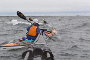 Kayakers in the waves near Nynäshamn 1