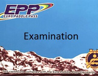 Blue european paddle pass card, consolidate level, examination